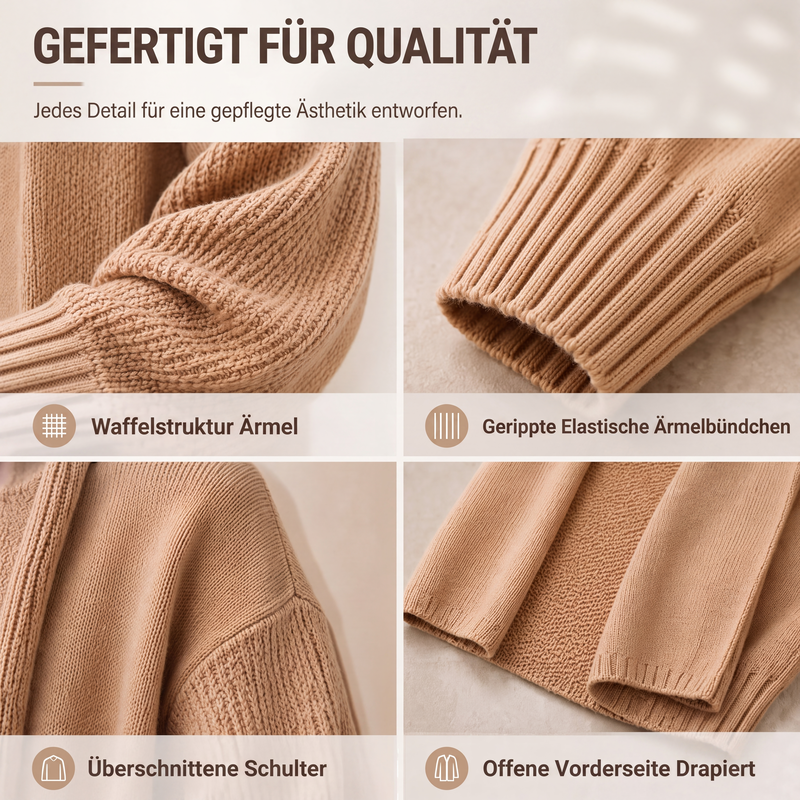 Weit geschnittene Strickjacke für Damen