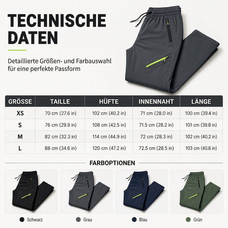 Legere Sport-/Traininghosen für Damen mit Reißverschlusstaschen