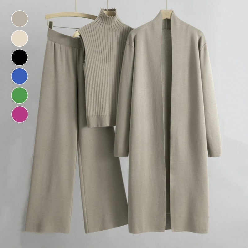 💞 Über 100.000 verkauft – versandkostenfrei– jetzt zum halben Preis Herbst Ärmellose Weste ＆ Cardigan ＆ Hose 3-teiliges Set