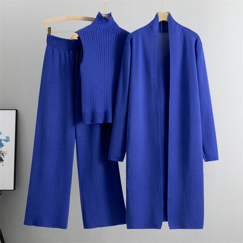 💞 Über 100.000 verkauft – versandkostenfrei– jetzt zum halben Preis Herbst Ärmellose Weste ＆ Cardigan ＆ Hose 3-teiliges Set