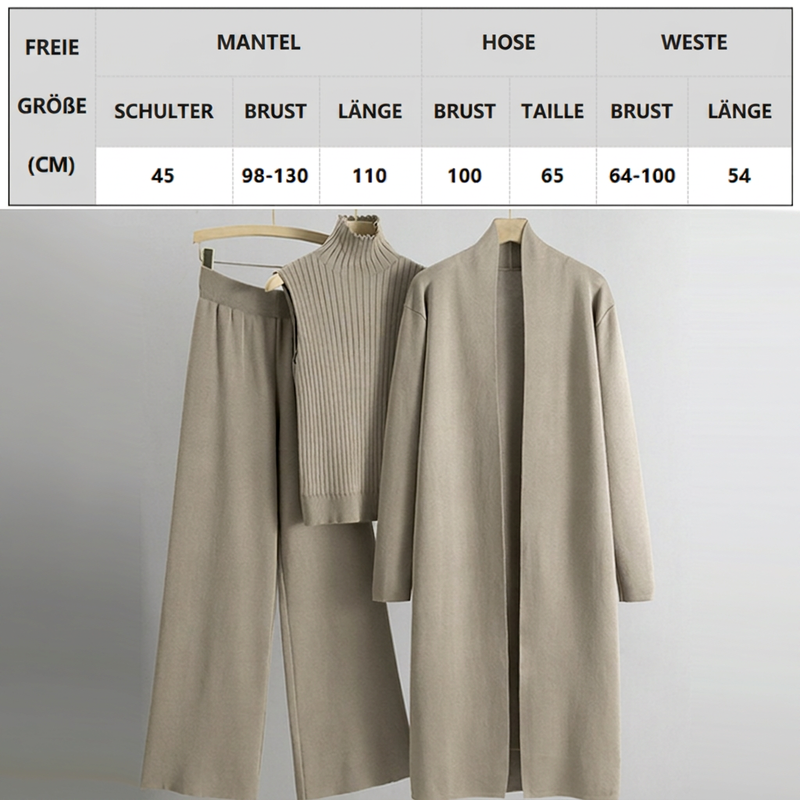 💞 Über 100.000 verkauft – versandkostenfrei– jetzt zum halben Preis Herbst Ärmellose Weste ＆ Cardigan ＆ Hose 3-teiliges Set