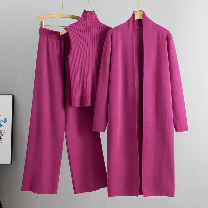 💞 Über 100.000 verkauft – versandkostenfrei– jetzt zum halben Preis Herbst Ärmellose Weste ＆ Cardigan ＆ Hose 3-teiliges Set