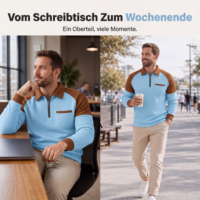 🧶 50% Rabatt | Strukturierter Komfort & sportlicher Style – Quarter-Zip Sweatshirt