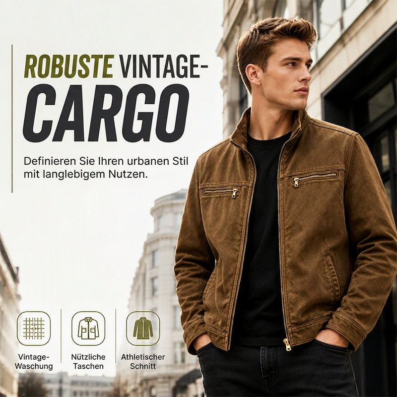 📢📢50%Rabatt!!!🎉✨Herren-Cargo-Jacke, leger und figurbetont