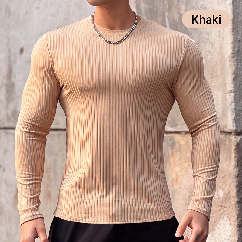 ⌛ Fast ausverkauft – Jetzt sichern💥 Einfarbiges Langarm-Basic-Pullover für Herren