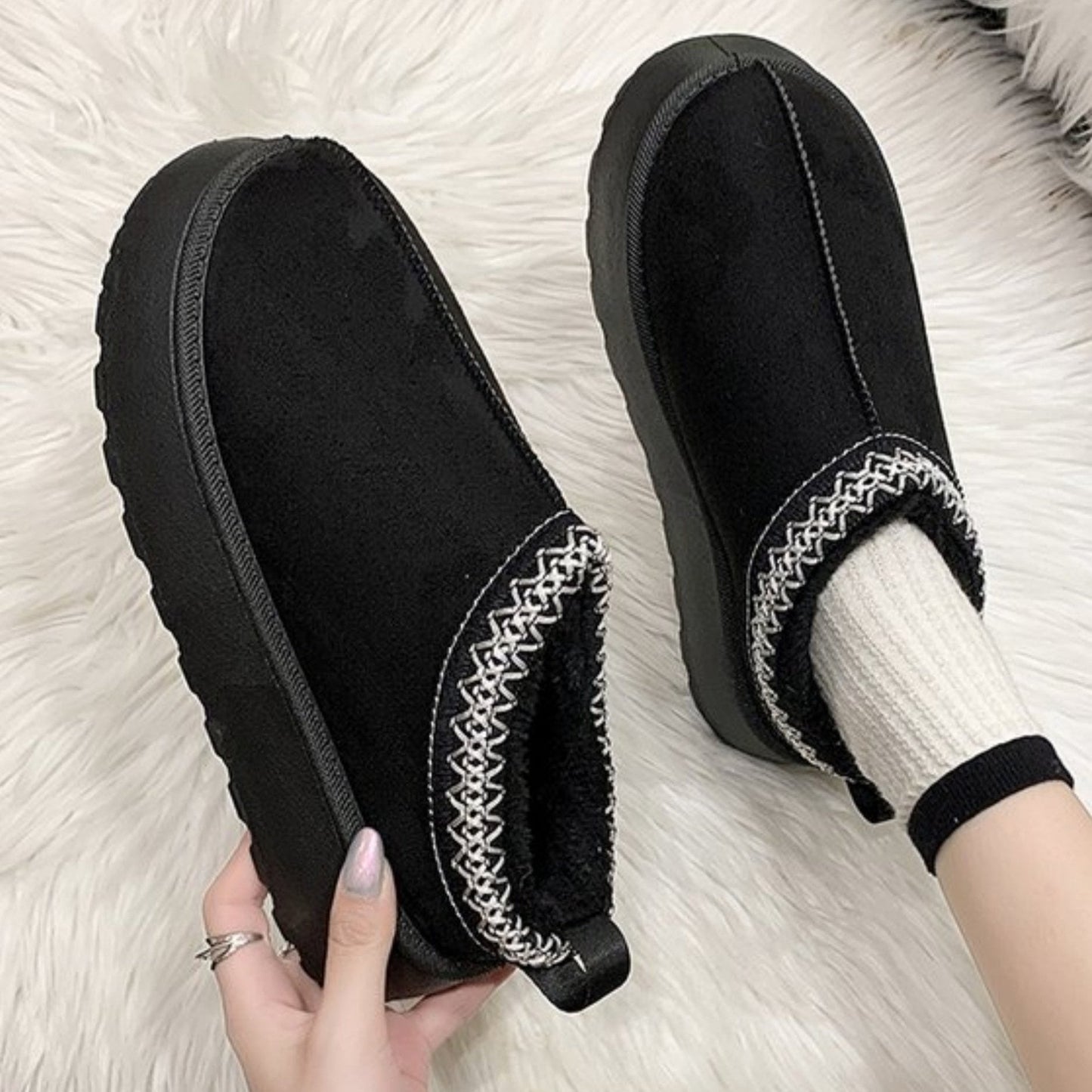 Theresia - Warme Schnee Stiefel mit dicker Sohle