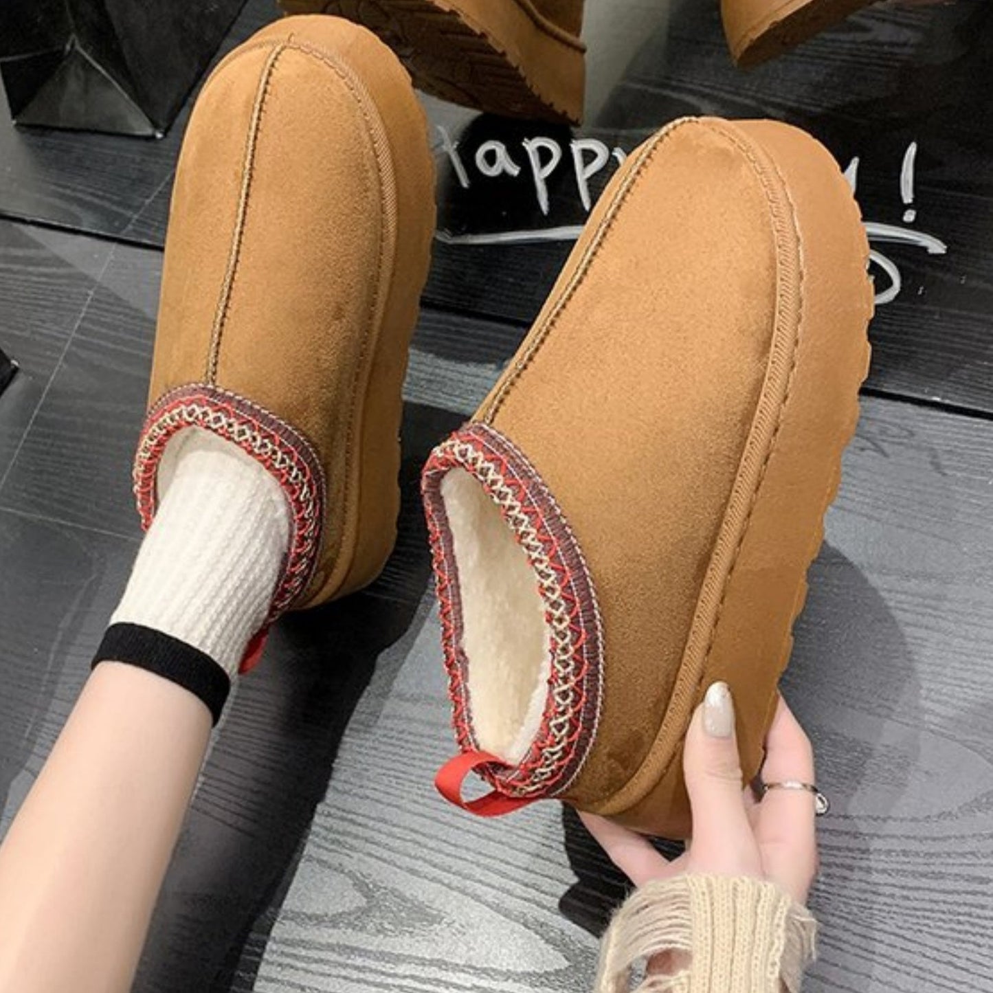 Theresia - Warme Schnee Stiefel mit dicker Sohle