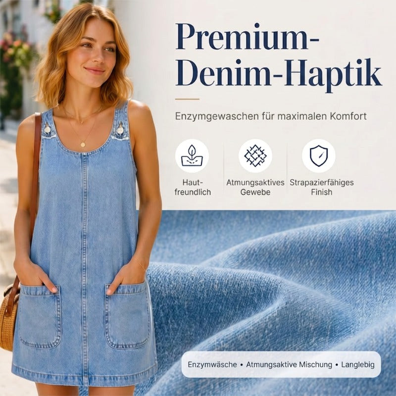 🔥 🔥NEU + 50% RABATT + 50.000+ verkauft ⌛Neue Angebote-Lässiges Jeans-Trägerkleid für Damen