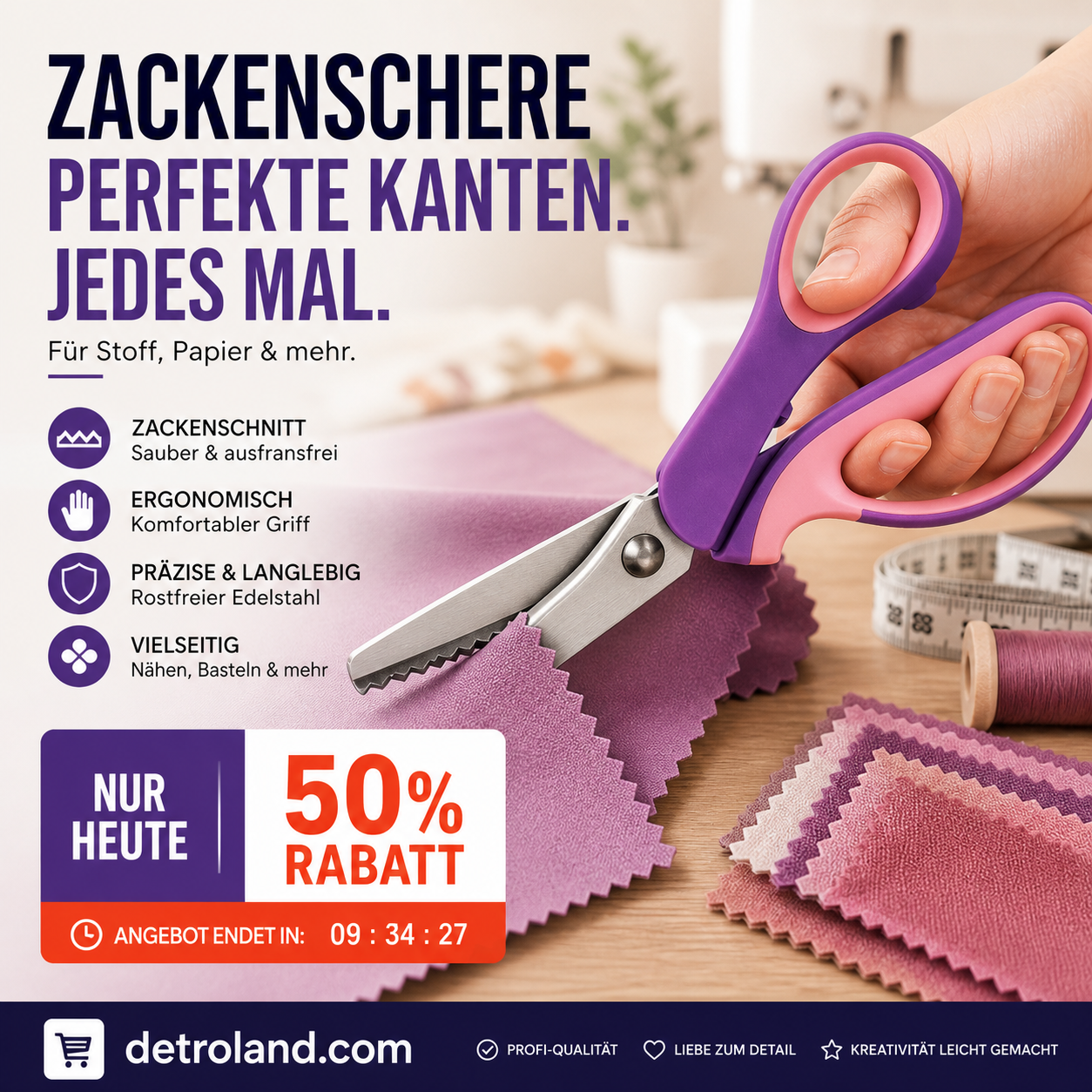 🥳✨ Multifunktionale Zickzack-Schere, gezackte Schere ✂️🧵