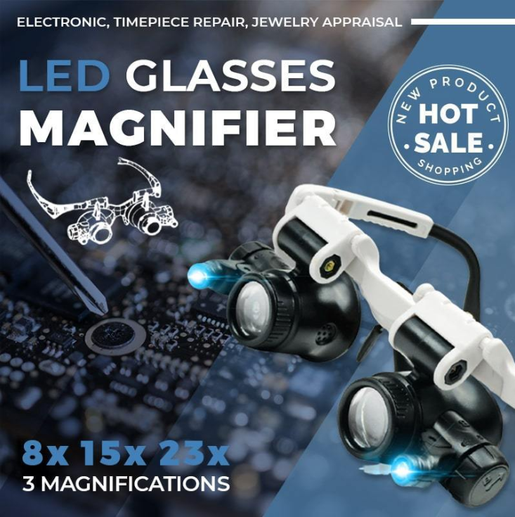 Gluschwein - 👓 50% RABATT! 🔍 LED-Lupenbrille – 23-fache Vergrößerung, Hell & Handsfrei für Präzisionsarbeiten ✨