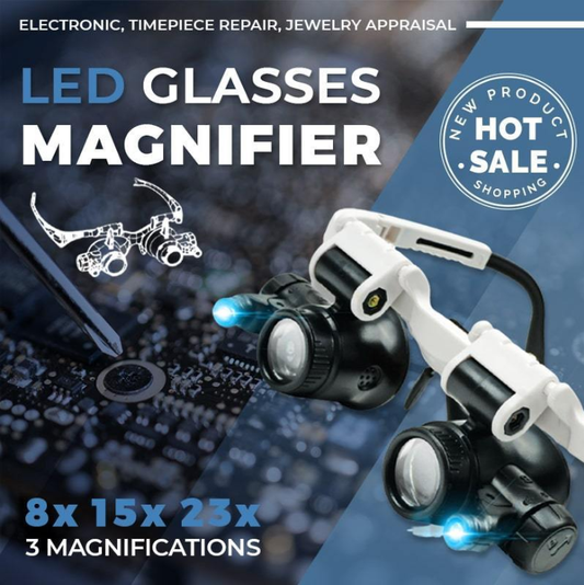 Gluschwein - 👓 50% RABATT! 🔍 LED-Lupenbrille – 23-fache Vergrößerung, Hell & Handsfrei für Präzisionsarbeiten ✨